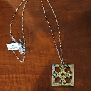 Bansri Gold Tone Pendant Necklace